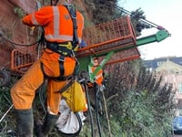 Cliff stabilisation work begins 