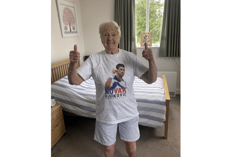 Passionate Novak Djokovic fan Mrs Pamela Urguhart hopes he makes a comeback next year.