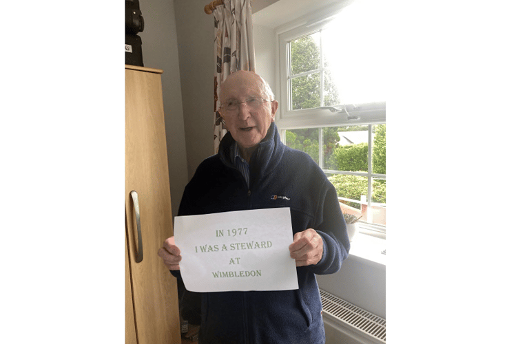 Mr Alan Brighty described his time as a steward at the Wimbledon Finals in 1977 as ‘an experience I will never forget.’