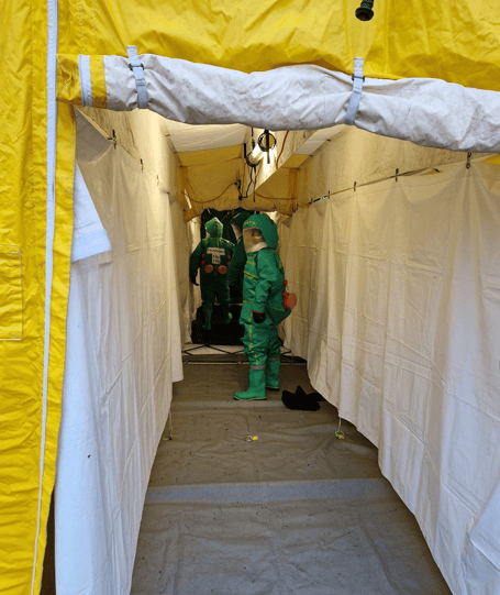 Chagford firefighters joined by colleagues from Moretonhampstead and Okehampton for decontamination training