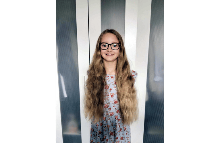  Ten-year-old Millie-Rose McCamley who will lose her lovely locks for charity.