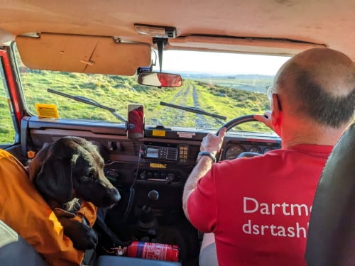 Dartmoor Search and Rescue Team Ashburton were scrambled to help after a dog was bitten by an adder on Sunday evening near Redlake, a remote part of the moor north of Ivybridge. Picture: DSRT Ashburton (7-8-23)