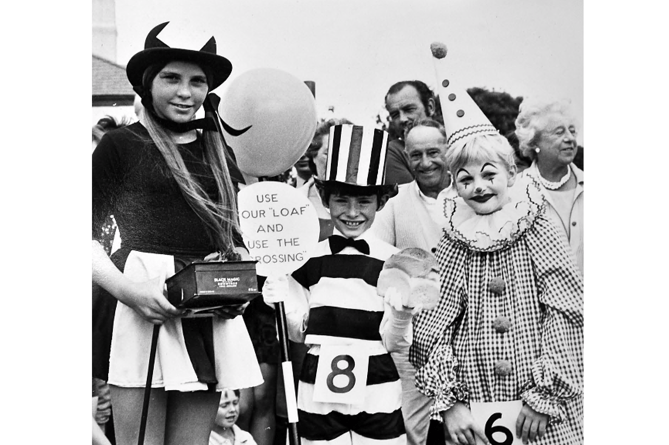 Youngsters await judging in the fancy dress competition.