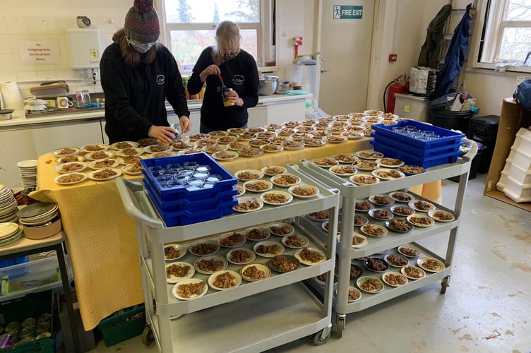 Lunch preparation for the resident hedgehogs