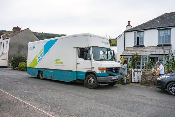 One of the four Devon Mobile Library vehicles.