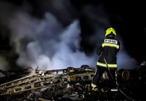 Fire crews tackle large unattended bonfire