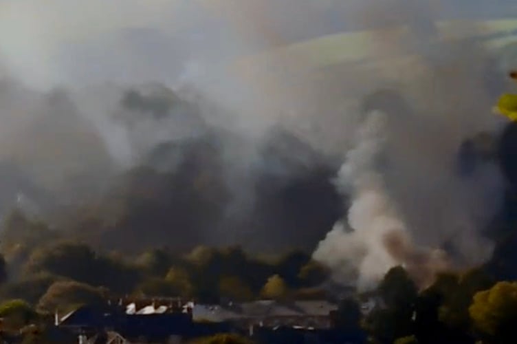 A SERIES of explosions rocked Totnes this evening, Monday, after a shed was destroyed in a fire.
Picture: Tony Dale (4-9-23)