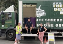 Paper... be gone! Shredding unwanted sheets to the tune of hundreds 