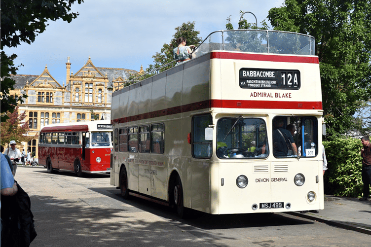 Vintage buses in Newton Abbot