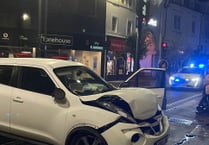 Driver flees scene after car smashes into Newton Abbot bank