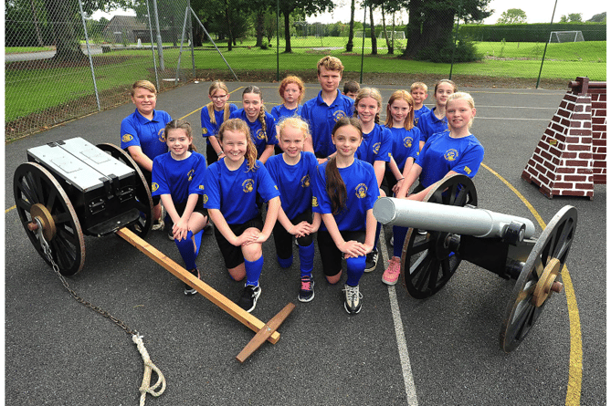 The Junior Field Gun Crew from Yealmpstone Farm Primary School in Plympton who provided some fast-paced exciting action on the day.