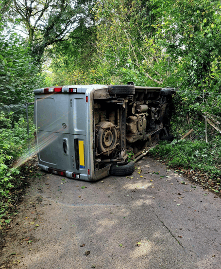 ICYMI: Firefighters called to overturned vehicle at Staverton 
