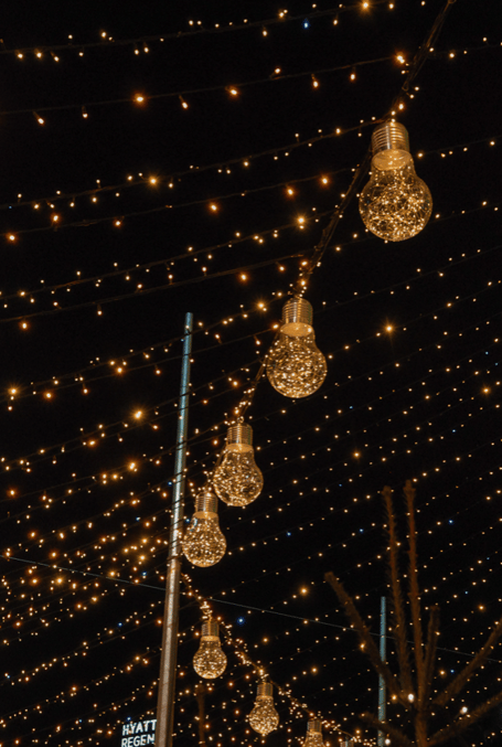 Christmas lights stock image