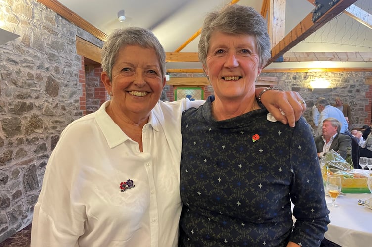 Ollie Allen and Association secretary Sarah Hammett, at the dinner. AQ 9908