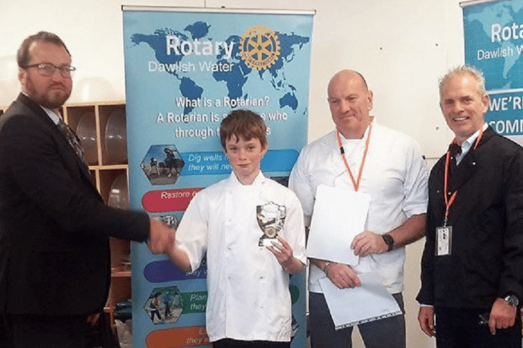 Alex Froude receives his award