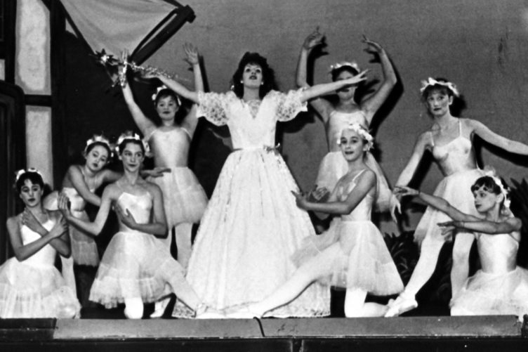 Dancers from the 1992 production of Puss in Boots at Newton Abbot’s Alexandra Theatre