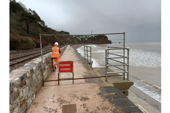 The sea wall will be closed until June.