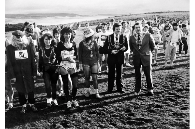 The Haytor Fancy Dress Run which took place at the end of December 1984
