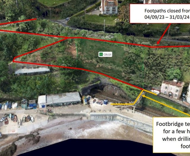 Footpaths stay closed as rain delays work 