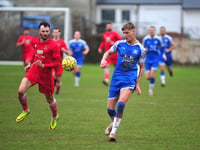 South West Peninsula League football action as Teignmouth vs Crediton