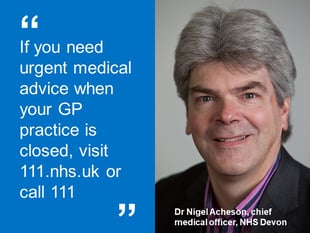 People asked to choose right Devon NHS service this half-term
