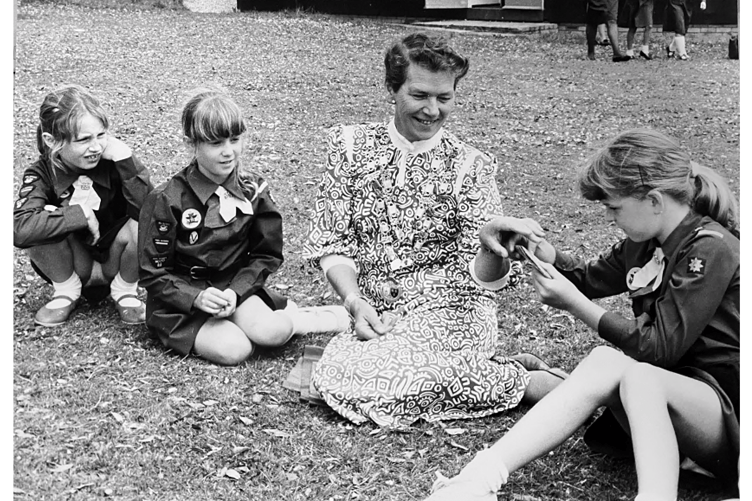At Coombeshead School Newton Abbot mayor Babs Mayhew was on hand to join in
with the fun and games.