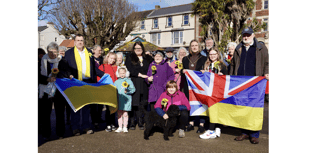 Towns mark anniversary of the war in Ukraine
