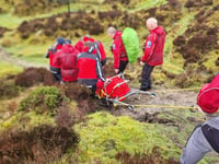 Injured walker rescued from moor 