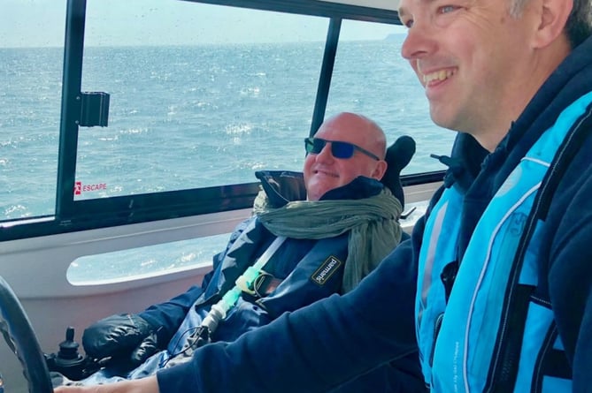 James Ashton enjoying a trip out to sea 