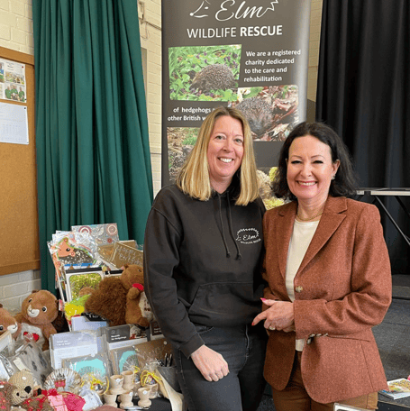 ELM Wildlife trustee, Emma Hickson, with MP Anne Marie Morris 
