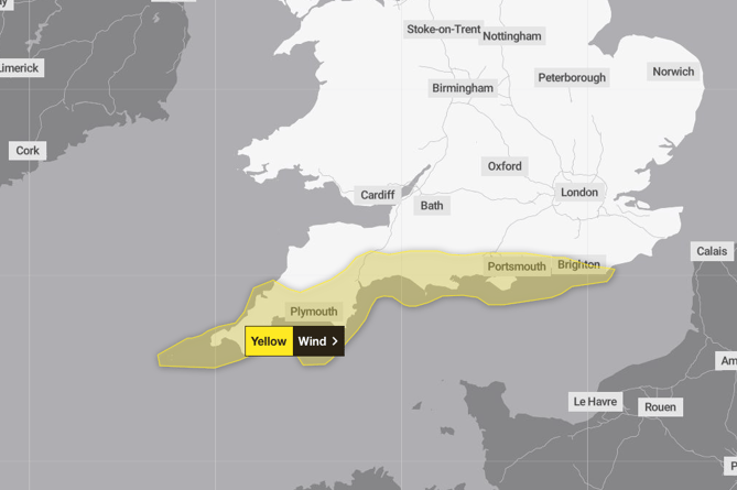 Warning for strong winds and large coastal waves issued for South West 