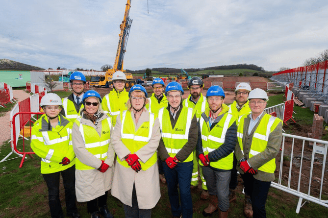 NHS colleagues at the turf-cutting ceremony