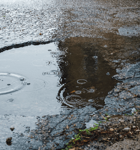 Pothole stock image