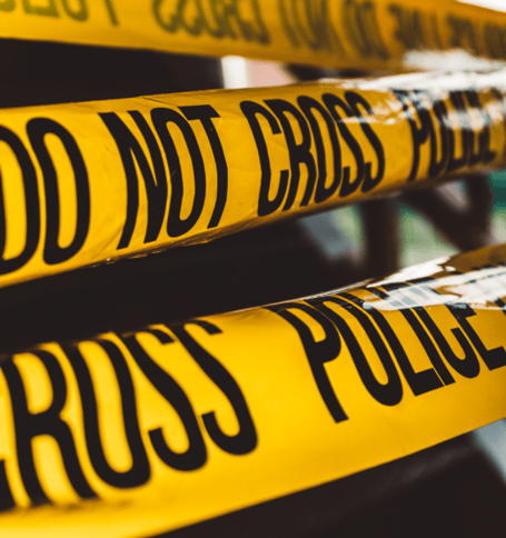 Police tape stock image