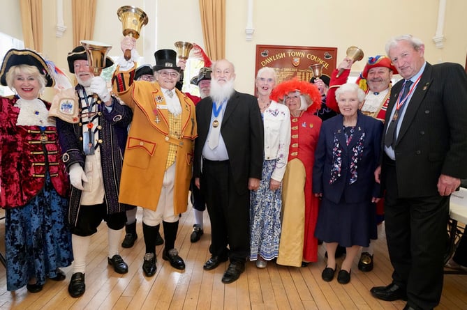 Dawlish Town Council.  Mayoral presentation of Freeman to former  town cryer Stephen Cunliffe
