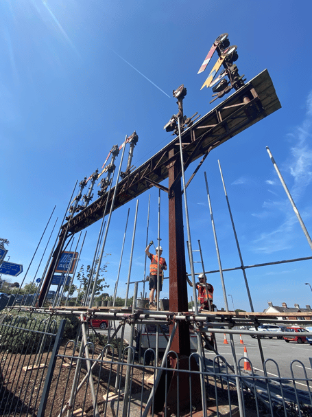 The gantry in Newton Abbot