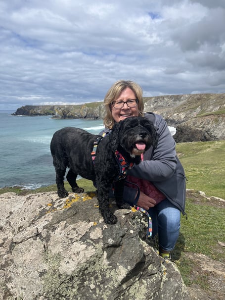 Beverley Pears and dog Lola 