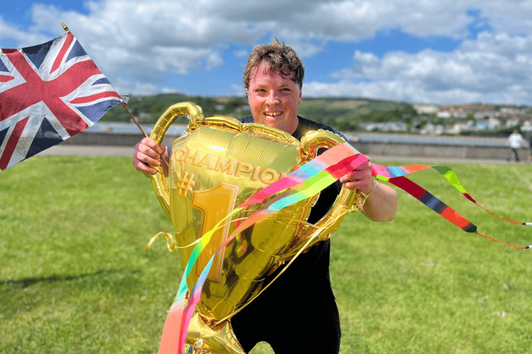 Patrick Henry Geyde having completed his mile-a-day challenge in support of the RNLI