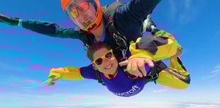 Brave skydivers raised more than £6,000