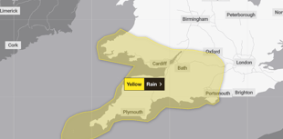 Heavy rain expected as weather warning issued 