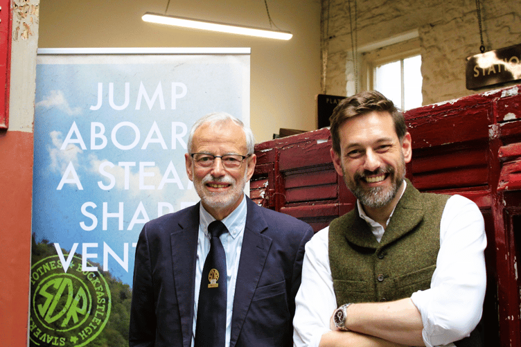 South Devon Railway's Alan Taylor, left, with Tim Dunn
