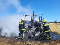 Firefighters extinguish moorland tractor fire 