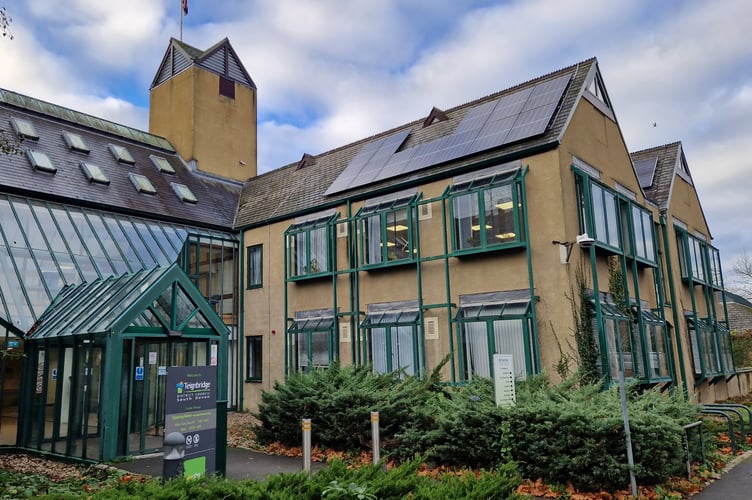Teignbridge District Council headquarters at Forde House, Newton Abbot.