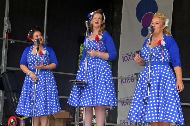 The Liberty Sisters were among a line-up providing live music for Taunton Flower Show.