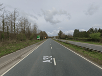 Broken down vehicle on A38 causing long delays 
