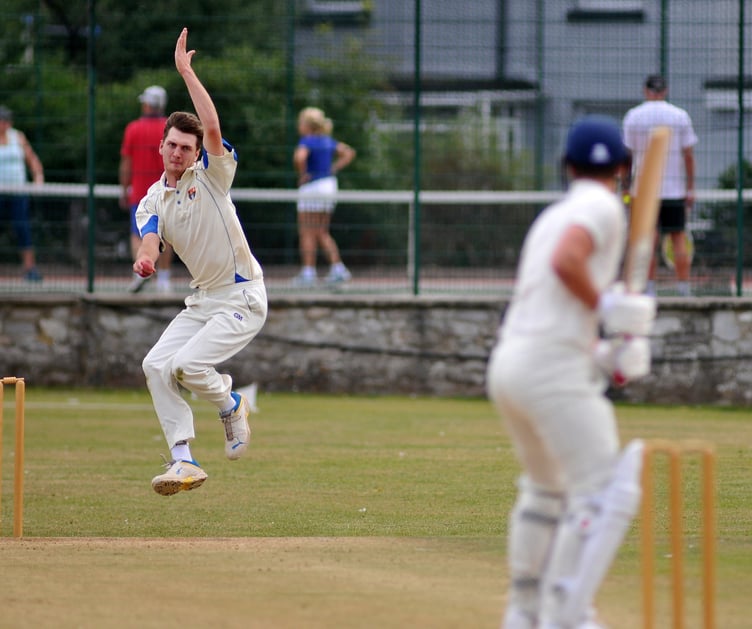 Devon Cricket League C Division West.  South Devon 1st XI versus Cornwood 2nd XI. South Devon's Josh Hammett