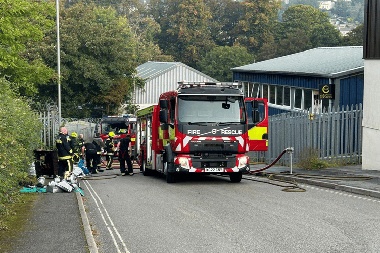 Tavistock industrial blaze