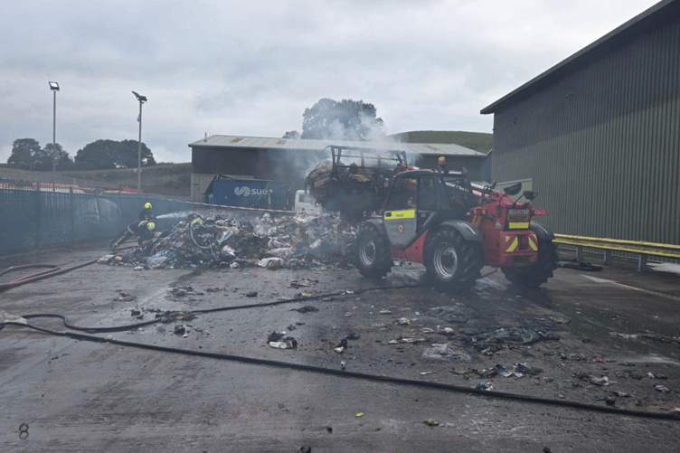 Firefighters releases images from Exeter recycling centre blaze