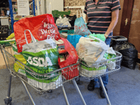 Two  trolleys worth for food bank thanks to school's harvest festival 