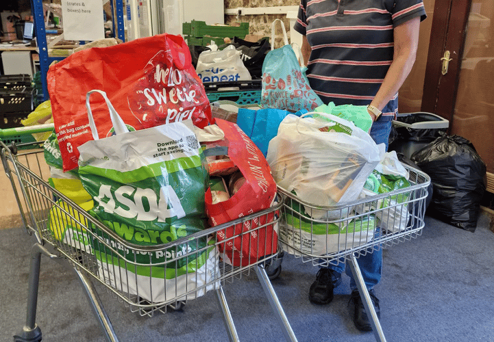 Two trollies worth for food bank thanks to Newton Abbot school's harvest festival 